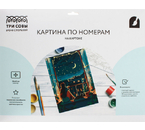 Картина по номерам на картоне «Три совы», 30×40 см, «Звездная ночь»