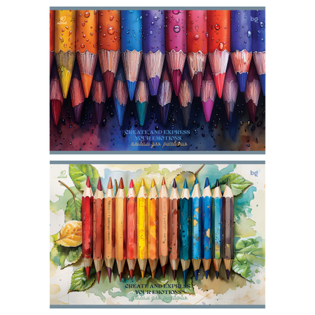 Альбом для рисования А4 BG, 40 л., «Карандаши», ассорти