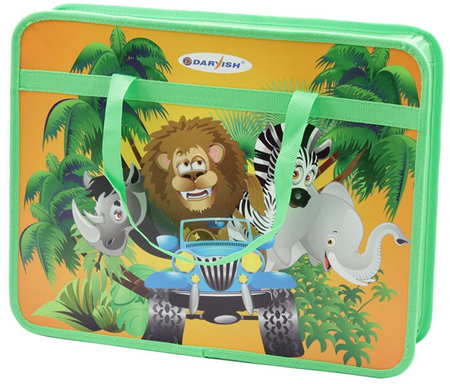 Папка с ручками детская Darvish, 330*265 мм, «Джунгли»