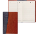 Книга телефонная Brauberg Cayman, 130×200 мм, 96 л., линия, коричневая с черным