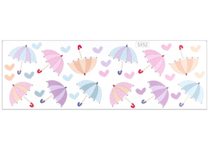 Наклейки пластиковые Sima-Land, 30×90 см, «Зонтики и сердечки» Наклейки пластиковые Sima-Land, 30×90 см, «Зонтики и сердечки»