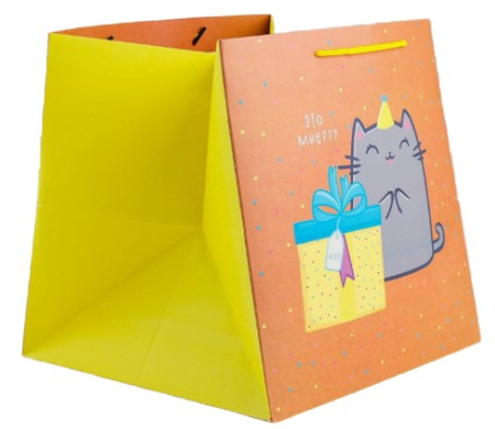 Пакет бумажный ламинированный Sima-Land, 30*30*30 см, «Котик и тортик» Пакет бумажный ламинированный Sima-Land, 30*30*30 см, «Котик и тортик»