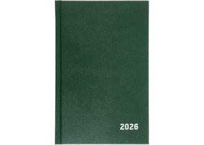 Ежедневник датированный на 2026 год BG, 135×205 мм, 168 л., зеленый