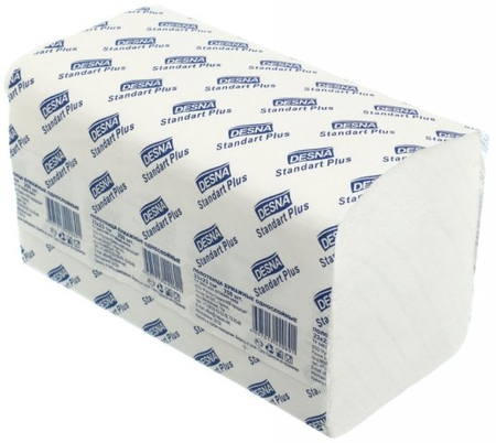 Полотенца бумажные Desna Standart (в пачке), 1 пачка, ширина 230 мм, белые
