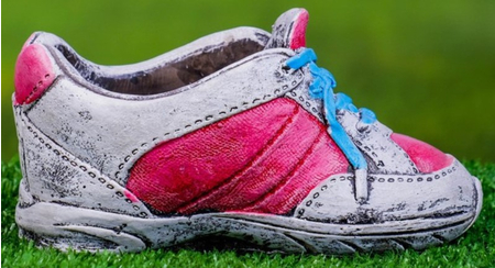 Горшок цветочный керамический Sima-Land, 16,4*8*10 см, «Кроссовок», красно-белый