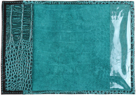 Обложка для паспорта «Кинг» 4334, 95*135 мм, рифленая бирюзовая