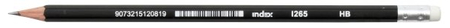 Карандаш чернографитный Index I265, твердость грифеля ТМ, с ластиком, корпус черный