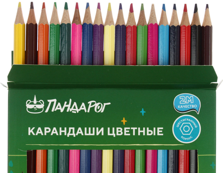 Карандаши цветные «ПандаРог. Дракоша», 18 цветов, длина 175 мм Карандаши цветные «ПандаРог. Дракоша», 18 цветов, длина 175 мм