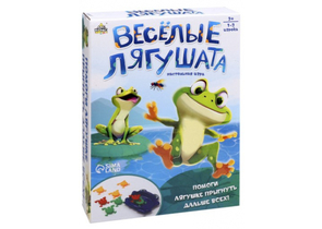 Игра настольная на меткость «Весёлые лягушата», 1-3 игрока, 3+