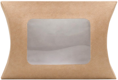 Коробка подарочная складная (разобранная, малая), 11*8*2 см, крафт (с окошком)