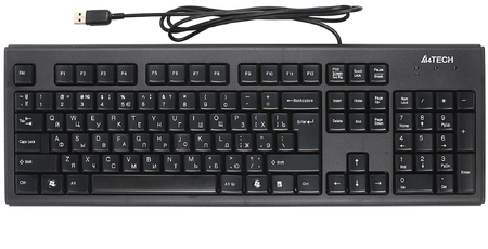 Клавиатура A4Tech KR-83, USB, проводная, черная