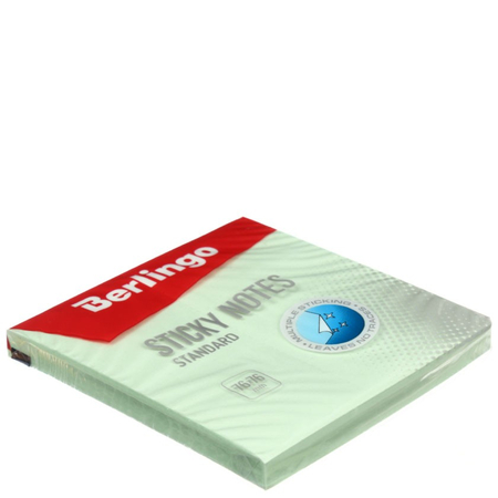 Бумага для заметок с липким краем Berlingo Standard, 76*76 мм, 1 блок*100 л., зеленая Бумага для заметок с липким краем Berlingo Standard, 76*76 мм, 1 блок*100 л., зеленая