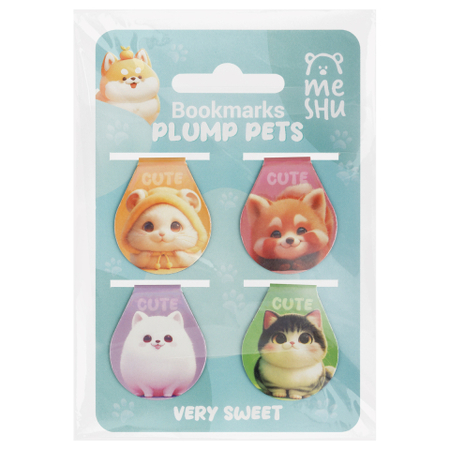 Закладки магнитные для книг Meshu, 4 шт., Plum Pets Закладки магнитные для книг Meshu, 4 шт., Plum Pets