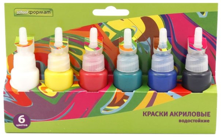 Краски акриловые Color Game , 6 цветов*27 мл