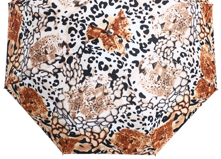 Зонт женский от дождя (автомат) 33042, «Леопард», рыжий