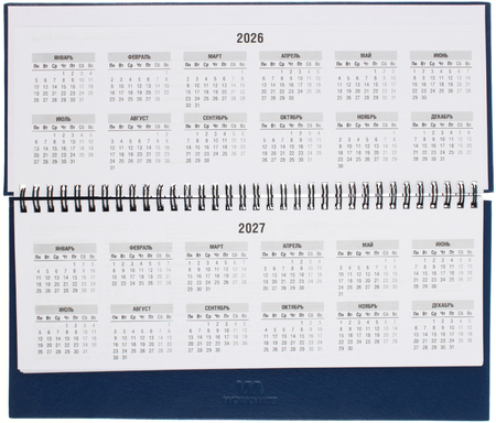 Планинг датированный на гребне на 2026 год Workmate Profy, 300*140 мм, 64 л., синий
