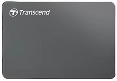 Внешний жесткий диск Transcend StoreJet 25C3N 2.5" (USB 3.1 Gen 1), 1 Tb, корпус алюминий, цвет стальной серый