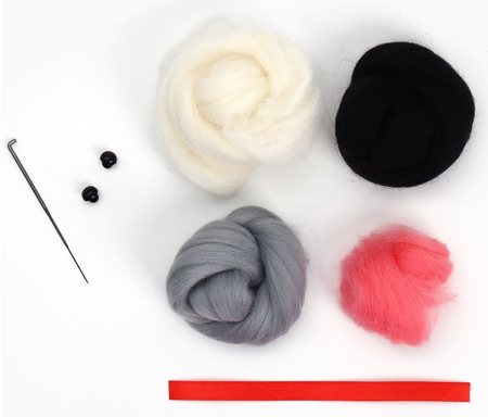 Набор для творчества «Игрушка из шерсти», «Серый котёнок»