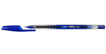 Набор шариковых ручек одноразовых Linc Offix, 4 шт., корпус прозрачный, стержень синий Набор шариковых ручек одноразовых Linc Offix, 4 шт., корпус прозрачный, стержень синий