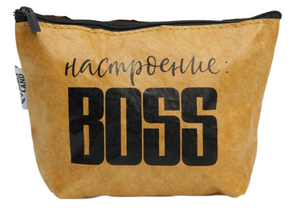 Косметичка крафтовая «Настроение Boss», 11×17 см
