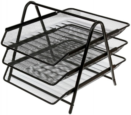 Лоток горизонтальный Berlingo Steel & Style 3 секции, 355*260*30 мм, черный Лоток горизонтальный Berlingo Steel & Style 3 секции, 355*260*30 мм, черный