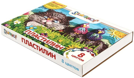 Пластилин «Юбилейная коллекция», 8 цветов, 160 г, со стекой