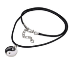 Кулон на шнурке «Инь-ян», 45 см, цвет чёрно-белый в серебре