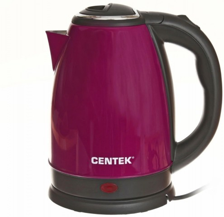 Электрочайник Centek CT-1068 , матовый металл, фиолетовый с черным