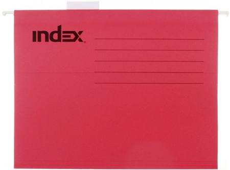 Папка подвесная для картотек Index, 240*310 мм, красная