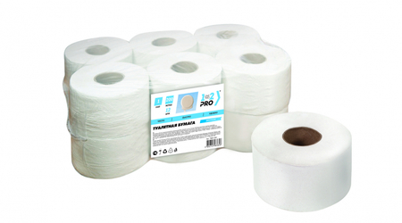 Бумага туалетная 1-2-Pro «Эконом», 12 рулонов, ширина 90 мм, серая Бумага туалетная 1-2-Pro «Эконом», 12 рулонов, ширина 90 мм, серая