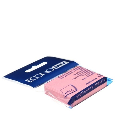 Бумага для заметок с липким краем Economix, 38*50 мм, 1 блок*100 л., розовая