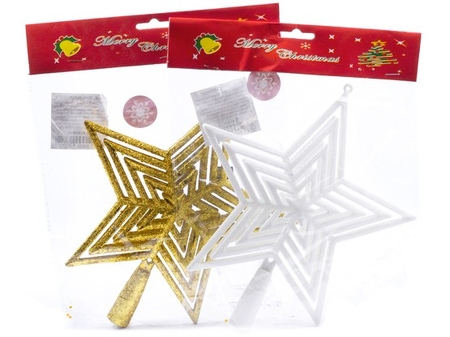 Верхушка елочная пластмассовая «Звезда», длина 24 см, ассорти Верхушка елочная пластмассовая «Звезда», длина 24 см, ассорти