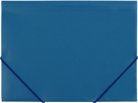 Папка пластиковая на резинке Sponsor, толщина пластика 0,5 мм, синяя