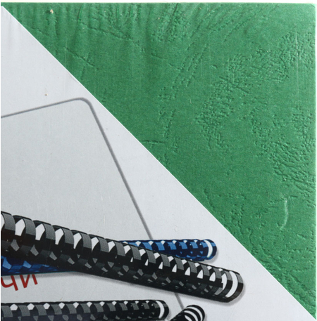Обложки для переплета картонные D&A (А3), А3, 100 шт., 230 г/м2, зеленые, «тиснение под кожу»