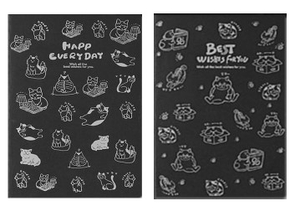 Скетчбук-блокнот креативный, 185×260 мм, 26 л., черные листы, «Наилучшие пожелания. Котики», ассорти Скетчбук-блокнот креативный, 185×260 мм, 26 л., черные листы, «Наилучшие пожелания. Котики», ассорти