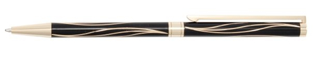 Ручка подарочная шариковая Manzoni Teramo, корпус черный