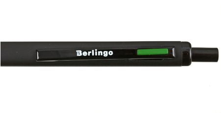 Ручка подарочная шариковая автоматическая Berlingo Triangle, корпус черный, синяя