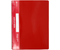 Папка пластиковая на 40 файлов «Бюрократ», толщина пластика 0,65 мм, красная
