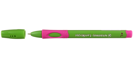 Ручка шариковая Stabilo LeftRight , корпус зеленый/малиновый, для левшей, стержень синий