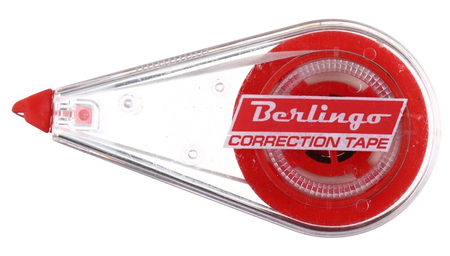 Корректирующий роллер Berlingo, размер ленты 5 мм*6 м, корпус прозрачный