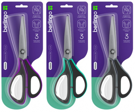 Ножницы канцелярские Berlingo Easycut 350, 210 мм, цвет ручек - ассорти