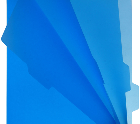 Папка-уголок пластиковая с 3 отделениями Brauberg А4+, толщина пластика 0,15 мм, синяя
