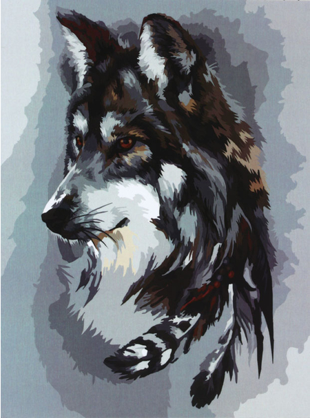 Картина по номерам на холсте «Три совы», 40*50 см, «Волчья мудрость»