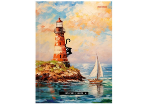 Книжка записная «Коты и искусство», 145×205 мм, 80 л., клетка