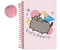 Блокнот на гребне А5 Pusheen, 150*210 мм, 48 л., линия, с подвеской (помпоном)