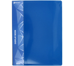 Папка пластиковая на 60 файлов «Бюрократ», толщина пластика 0,7 мм, синяя