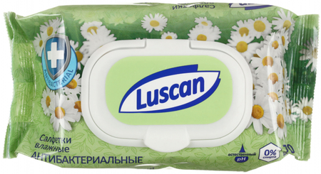 Салфетки влажные Luscan, 70 шт., «Антибактериальные»