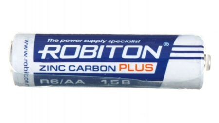 Батарейка солевая Robiton Zinc Carbon, AA, R6, 1.5V