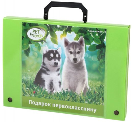 Портфель для первоклассника «Любимые питомцы» с наполнением , 15 предметов Портфель для первоклассника «Любимые питомцы» с наполнением , 15 предметов