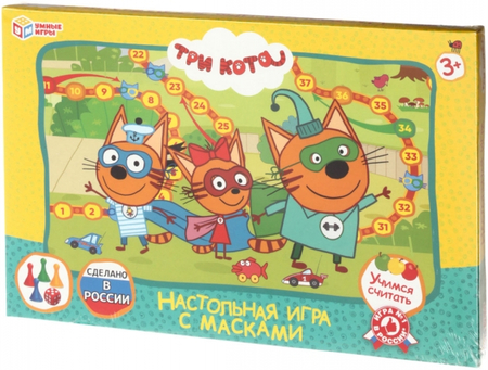 Игра-ходилка «Три кота», «С масками», 3+ Игра-ходилка «Три кота», «С масками», 3+